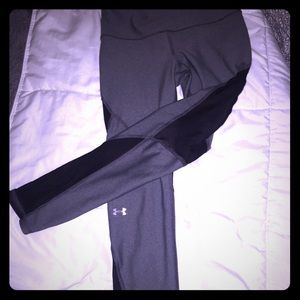 Under armour grey and black mesh leggings.
